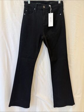 AG Black Farrah Boot Crop Jeans